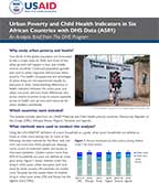 Cover of Urban Poverty and Child Health Indicators in Six African Countries with DHS Data (AS81) - Analysis Brief (English)