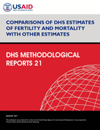 Cover of Comparisons of DHS Estimates of Fertility and Mortality with Other Estimates (English)