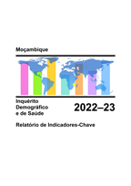 Cover of Mozambique DHS 2022-23 - Key Indicators Report (Portuguese)