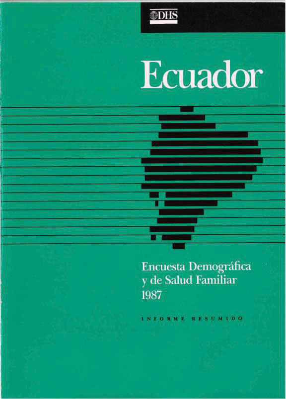 Cover of Ecuador DHS, 1987 - Summary Report (Spanish)