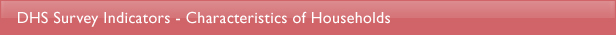 DHS Survey Indicators - Characteristics of Households