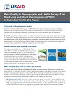 Cover of Data Quality in Demographic and Health Surveys That Used Long and Short Questionnaires (Analysis Brief) (English)