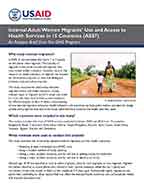Cover of Internal Adult Women Migrants’ Use and Access to Health Services in 15 Countries (AS87) - Analysis Brief (English)