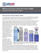 Cover of Effective Coverage in Urban Poor Areas (AS89) - Analysis Brief (English)