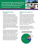 Cover of Examining the Quality of Family Planning Counseling through the 2017-2018 Haiti Service Provision Assessment Survey (Analysis Brief) (English)