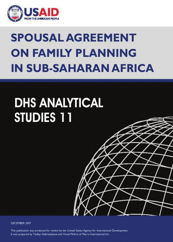 Cover of Spousal Agreement on Family Planning in Sub-Saharan Africa (English)