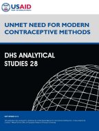 Cover of Unmet Need for Modern Contraceptive Methods (English)