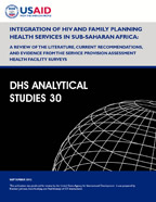 Cover of Integration of HIV and Family Planning Health Services in Sub-Saharan Africa (English)