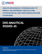 Cover of Health Insurance Coverage and Its Impact on Maternal Health Care Utilization in Low- and Middle-Income Countries (English)