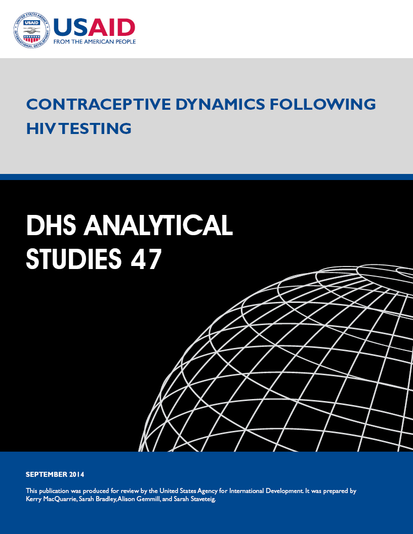 Cover of Contraceptive Dynamics Following HIV Testing (English)