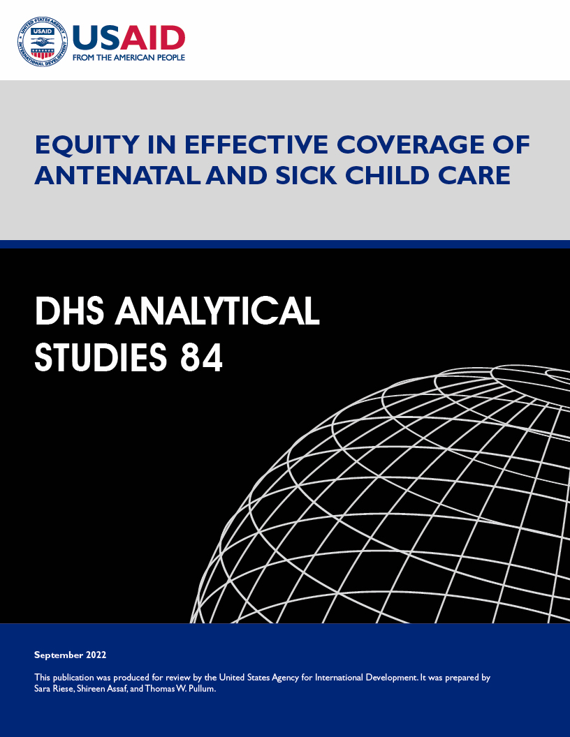 Cover of Equity in Effective Coverage of Antenatal and Sick Child Care (English)