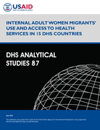 Cover of Internal Adult Women Migrants' Use and Access to Health Services in 15 DHS Countries (English)