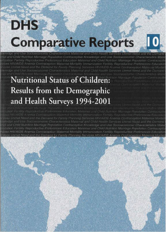 Cover of Nutritional Status of Children: Results from the Demographic and Health Surveys 1994 - 2001 (English)