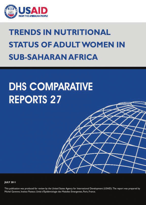 Cover of Trends in Nutritional Status of Adult Women in Sub-Saharan Africa (English)