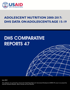 Cover of Adolescent Nutrition 2000-2017: DHS Data on Adolescents Age 15-19 (English)