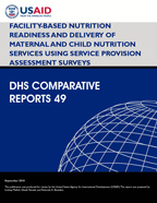 Cover of Facility-based Nutrition Readiness and Delivery of Maternal and Child Nutrition Services using Service Provision Assessment Surveys (English)