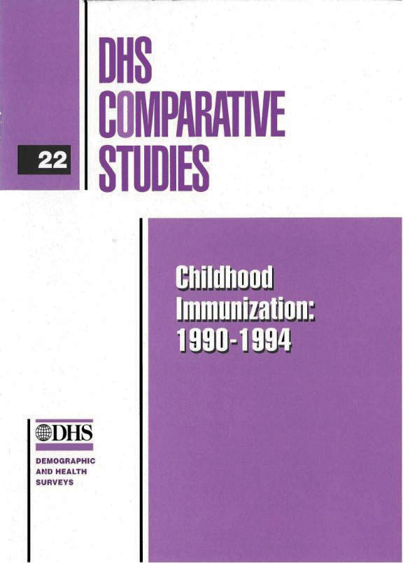 Cover of Childhood Immunization: 1990-1994 (English)