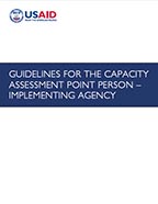 Cover of Guidelines for the Capacity Assessment Point Person - Implementing Agency (English)