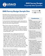 Cover of DHS Survey Design: Sample Size (English)
