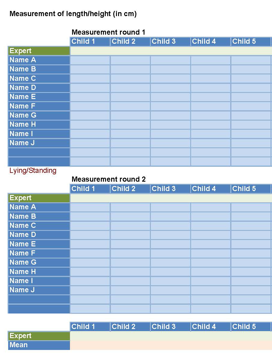 Cover of Height Standardization Tool (English)