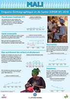 Cover of Mali: 2018 DHS - Wall Chart (French)