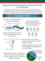 Cover of Reproductive Health and Nutrition in the 2019-20 Gambia DHS Flyer (English)