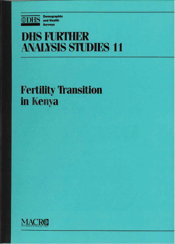 Cover of Fertility Transition in Kenya (English)