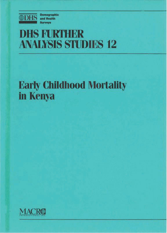 Cover of Trends, Age Patterns, and Determinants of Early Childhood Mortality in Kenya (English)