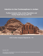 Cover of Intention to Use Contraceptives in Jordan: Further Analysis of the Jordan Population and Family Health Survey 2017-18 (English)