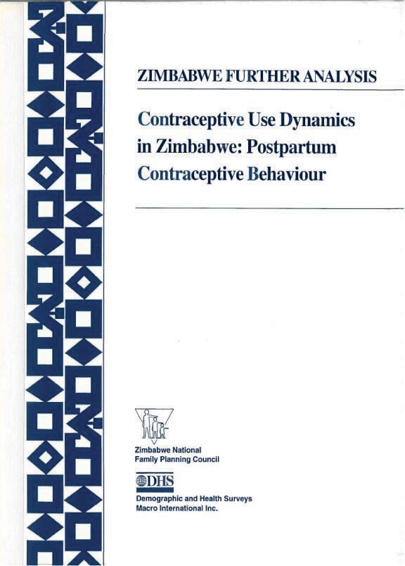 Cover of Contraceptive Use Dynamics in Zimbabwe: Postpartum Contraceptive Behaviour (English)