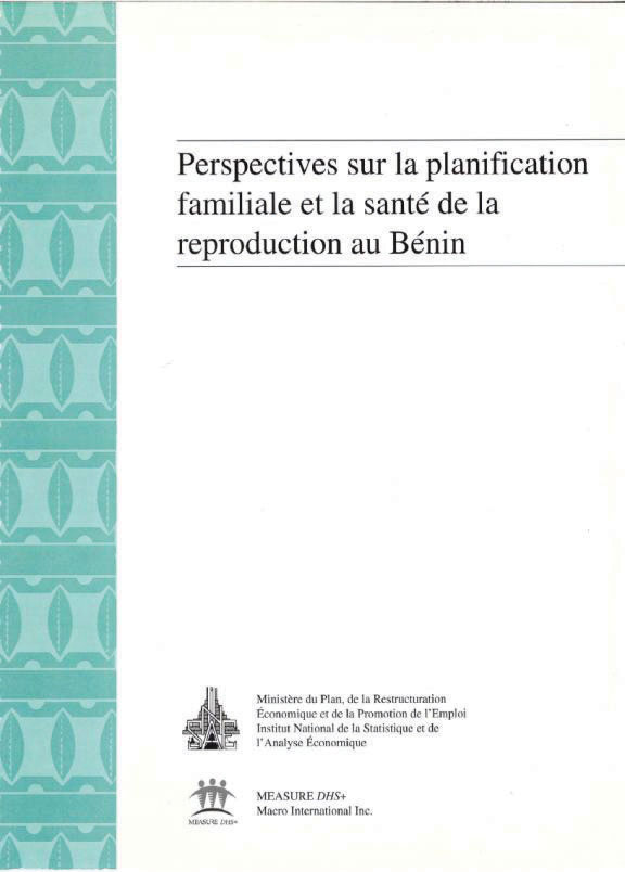 Cover of Perspectives sur la Planification Familiale et la Santé de la Reproduction au Bénin (French)