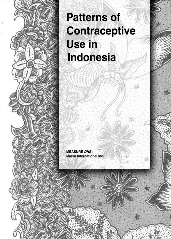 Cover of Patterns of Contraceptive Use in Indonesia (English)
