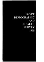 Cover of Egypt DHS, 1998 - Final Report (Interim DHS) (English)