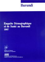Cover of Burundi DHS, 1987 - Final Report (French)