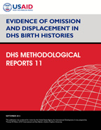 Cover of Evidence of Omission and Displacement in DHS Birth Histories (English)