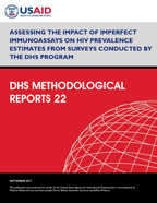 Cover of Assessing the Impact of Imperfect Immunoassays on HIV Prevalence Estimates from Surveys Conducted by The DHS Program (English)