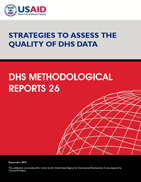 Cover of Strategies to Assess the Quality of DHS Data (English)
