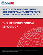 Cover of Multilevel Modeling Using DHS Surveys: A Framework to Approximate Level-Weights (English)