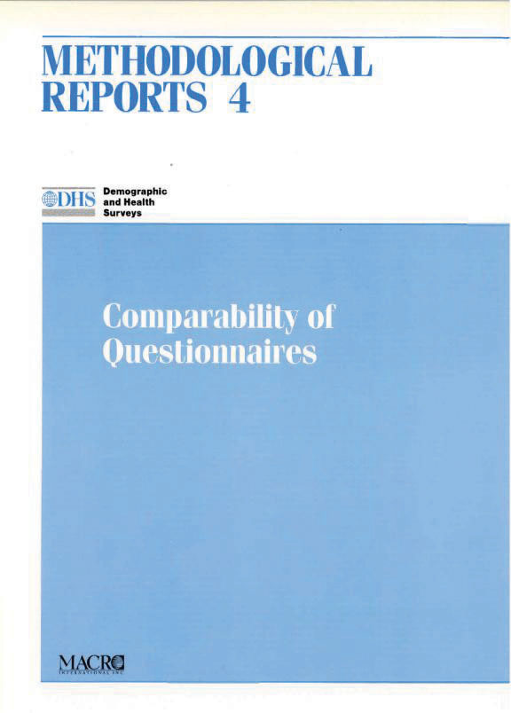 Cover of Comparability of Questionnaires (English)
