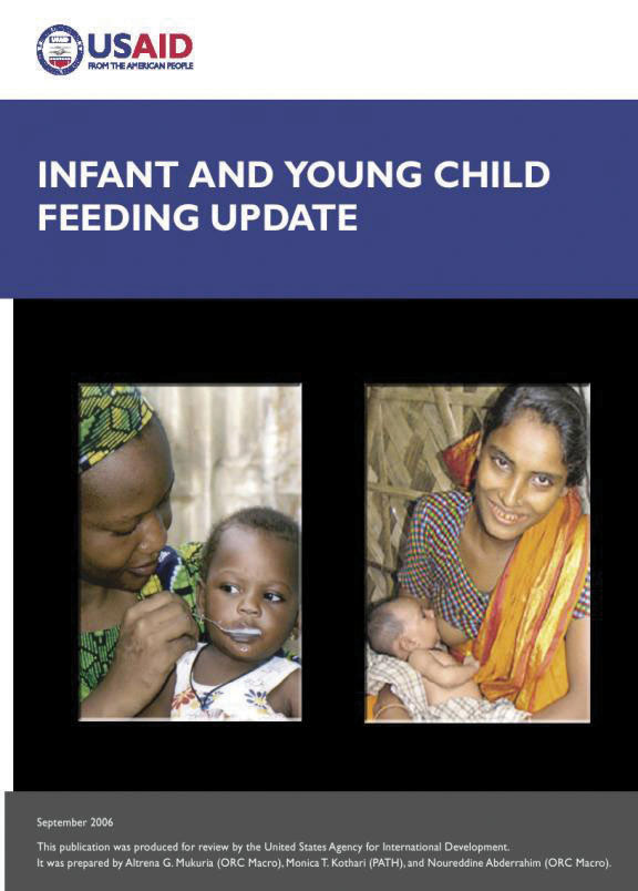 Cover of Infant and Young Child Feeding Update, 2006 (English)