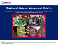 Cover of Nutritional Status of Women and Children: A 2014 update on nutritional status by sociodemographic and water, sanitation, and hygiene (WASH) indicators collected in Demographic and Health Surveys (English)
