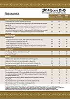 Cover of Egypt DHS 2014 - 25 Government Fact Sheets (Arabic, English)