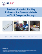Cover of Review of Health Facility Referrals for Severe Malaria in DHS Program Surveys (English)