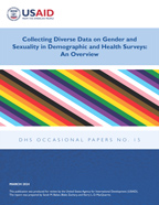 Cover of Collecting Diverse Data on Gender and Sexuality in Demographic and Health Surveys: An Overview (English)