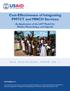 Cover of Cost-Effectiveness of Integrating PMTCT and MNCH Services: An Application of the LiST Model for Malawi, Mozambique, and Uganda (English)