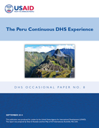 Cover of The Peru Continuous DHS Experience (English)