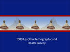 Cover of Lesotho: DHS, 2009 - Survey Presentations (English)