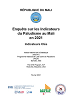 Cover of Enquête sur les Indicateurs du Paludisme au Mali 2021 (French)