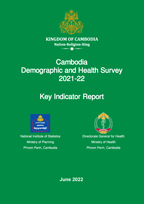 Cover of Cambodia Demographic and Health Survey 2021-22 (English)