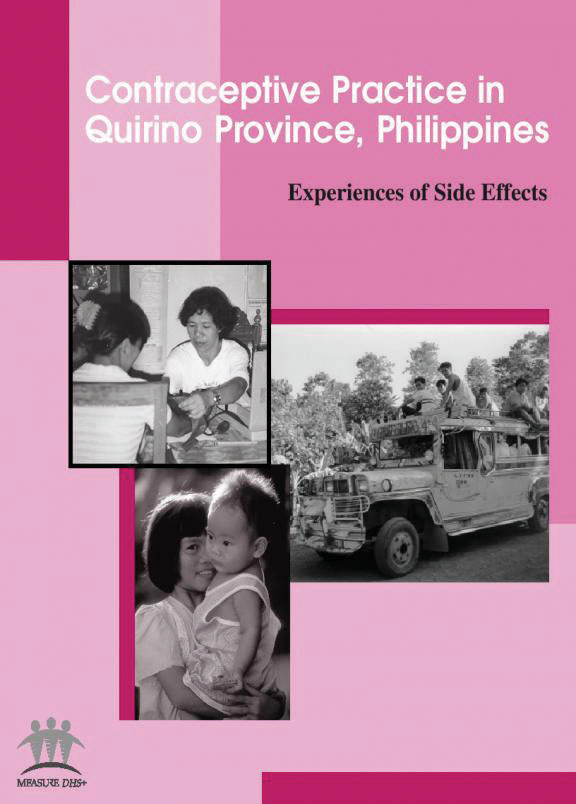 Cover of Contraceptive Practice in Quirino Province, Philippines:  Experiences of Side Effects (English)